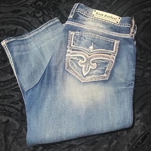 Rock Revival "Priya" Cropped Jeans. Size 36.